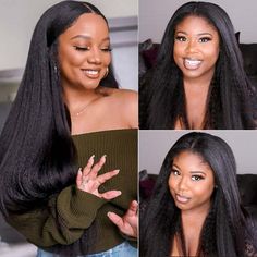 Thick Natural Hair, Straight Hair Bundles, Sage Dress, U Part Wig, U Part, Fashion Wigs, Human Wigs, Hair Color Natural, Straight Lace Front Wigs