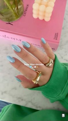 #datenightnails #backtoschoolnails #firstdayofschool #falloutfits #falloutfitnails #dresstoimpress #aestheticnails #aestheticnaildesign #augustnails #fallaestheticnails #bratsummer #freshsummernails #hoconails #hocodressnails #discoverstyle #discoverspring #dandysworld #senior2025 #sunsoaked #folklore #summerfashionathleisure Mamma Mia Nails Aesthetic, Light Blue Chrome French Tip Nails, Baby Blue Aura Nails, Chrome Blue French Tip, Blue Crome Nails French, Light Blue Aura Nails, Hoco Nails Blue, Blue Chrome French Tip, Cute Chrome Nails