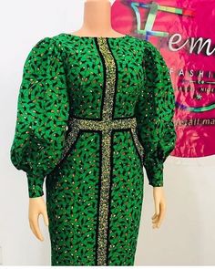 Madam Styles For Ankara, Madam Styles, Madam Gown Styles Ankara, Madam Gown Styles, Ankara Dress Styles For Women, Green Ankara Styles For Women, Ankara Dress Styles For Church, Latest Long Ankara Dress Styles 2022, Brocade Dress Styles Nigeria 2022