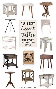 the top ten best accent tables for every decor style, including end tables and end tables