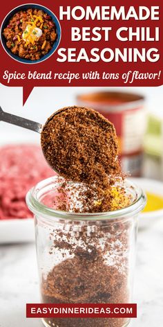 homemade best chili seasoning recipe with tons of flavor