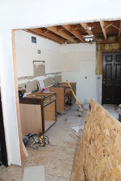 an unfinished room that is being remodeled