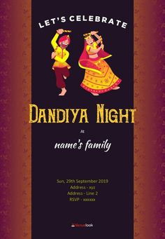 an event poster for dandiya night