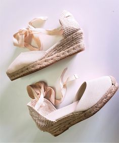 "Lace up, rope sole espadrille PUMP wedges (5cm heels = 1.97 inches) in IVORY with reinforcement stitching in the front. Antislippery soles covered with rubber. In order to prevent the fraying of the ribbons, the ribbon ends are glued, what makes a quite nice closing (see last pic for details). The comfiest wedge for walking! 👣 🦋 VEGAN SHOES, animal friendly & sustainable. Eco friendly. Jute fiber has excellent insulating properties and low thermal conductivity. It is environmentally friendly, Comfy Wedges, Wedge Espadrilles, Ribbon Ends, Wedge Pumps, Shape Of You, Vegan Shoes, Espadrilles Wedges, Espadrilles, Wedges