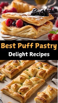 the best puff pastry delights are delicious and easy to make with fresh berries on top