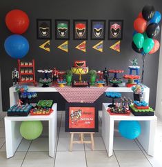 a birthday party with balloons and decorations