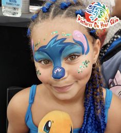 Coco Melon Face Paint, Barbie Face Painting Ideas, Stitch Face Paint Easy, How To Face Paint Step By Step, Disney Face Painting Ideas, Bluey Face Painting Ideas For Kids, Face Painting Disney, Trolls Face Paint