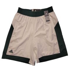 Adidas Men Basketball Shorts. Size Sm Color White/Green Elastic Waistband With Drawstring Adidas Logo At Bottom Nwt Adidas Sporty White Athletic Shorts, White Adidas Sports Shorts, Adidas White Sports Shorts, Adidas White Sporty Shorts, Adidas Green Sports Shorts, Adidas Green Bottoms For Summer, Adidas Casual White Shorts, Adidas White Casual Shorts, Adidas White Summer Bottoms