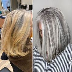 Gray Blending, Gorgeous Gray Hair, Going Grey, Golden Blonde Hair, Beautiful Gray Hair