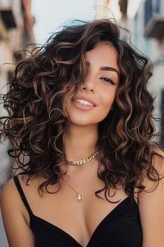 60 Perm hairstyles For Women For All Face Shapes Natural Curly Hair Middle Part, Black Permed Hair, Hair Perm Before And After, Beach Wave Perm Medium, Loose Perm Before And After, Hair Color Ideas For Curly Hair, Different Perm Curls, 2024 Haircuts For Women, Perm Types