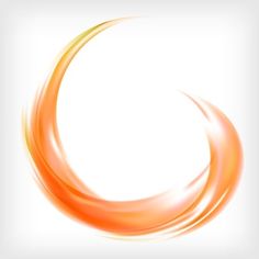 an abstract orange circle on a white background