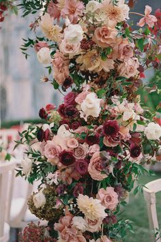 Plum & Mauve Wedding Floral Arch Moody Pink Wedding Flowers, Deep Purple Flowers Wedding, Floral Wedding Palette, Fall Wedding Ballroom Decor, Blush Boho Wedding Flowers, Moody Flower Centerpieces, Moody September Wedding, Wine Color Scheme Wedding, Burgundy Summer Wedding Color Schemes