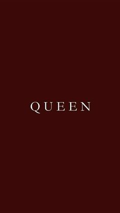 the word queen written in white on a dark red background with an image of a woman's face