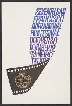 an advertisement for the san francisco international film festival in november, 1932 - march, 1953