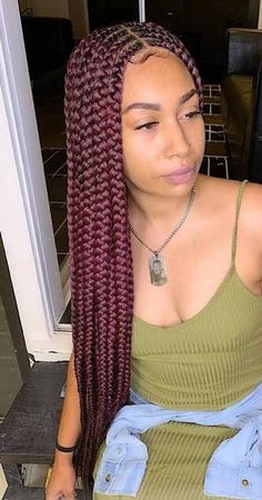 Cornrows With Box Braids, Box Braids Wig, Cornrow Wig, Frontal Lace Wig, Twisted Hair, Big Box Braids Hairstyles, Feed In Braids Hairstyles, African Hair Braiding Styles, Braided Cornrow Hairstyles