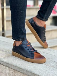 Benson Special Designed Dark Blue Sole Sneakers – VICLAN Eva Sole, Sole Sneakers, Loafer Sneakers, Zulu, Blue Sneakers, Sock Gifts, Monk Strap, Low Top, Kilt