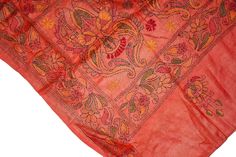 About this item Vintage Indian West Bengal Saree 100% Pure Silk Tie & Dye Sari Kantha What A Beautiful Masterpiece Of A Saree. Base Fabric Is 100% Pure Silk In Pink Color Multi Amazing Tie And Dye Work. All Over Saree Adorned With Floral And Paisley Design With Multi Color Thread Work. Traditional Kantha Work Is The Highlight Of The Saree. Kantha : Kantha Is A Hand Embroidery Style Traditionally Practiced By Rural Womenfolk In State Of West Bengal. Kantha Embroidery Is Recognized By Running Bohemian Chikankari Embroidered Fabric For Festival, Bohemian Tussar Silk Embroidered Saree, Bohemian Red Embroidered Chanderi Fabric, Bohemian Style Embroidered Silk Saree, Bohemian Red Embroidered Saree Fabric, Red Bohemian Embroidered Saree Fabric, Red Bohemian Saree Embroidered Fabric, Red Dupatta With Intricate Embroidery For Festival, Bohemian Red Embroidered Saree