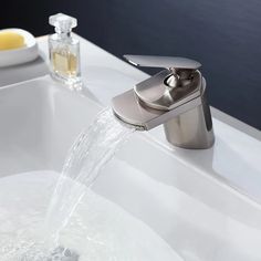 a faucet with water running out of it