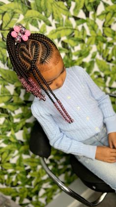 Girls Braided Hairstyles Kids, Buns Braids, Toddler Braids, Black Kids Braids Hairstyles, Girly Hairstyles