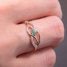 "Emerald ring, Multistone ring, Minimalist ring, Elegant ring, Rose gold ring, Dainty ring, Gemstone ring, Birthstone ring, Gold promise ring WE OFFER UNLIMITED PERIOD INSTALLMENTS PLAN This is a beautiful, stunning, feminine ring that works well for all occasions, styles, and ages. You will love it! Ring information: Main stone: Emerald Approximate size: 3mm Accent stone: Cubic zirconia Metal type: Gold Metal stamp: 14k Gold Customization / Replacements It's easy to create jewelry that's perfec Rose Gold Birthstone Crystal Ring For Promise, Fine Jewelry Rose Gold Ring For May Birthstone, Rose Gold Emerald Rings As Gift, Rose Gold Emerald Ring As A Gift, Rose Gold Emerald Ring For Promise, Rose Gold Crystal Birthstone Promise Ring, Rose Gold Emerald Promise Ring, Oval Rose Gold Stackable Rings For Promise, Oval Rose Gold Stackable Promise Rings