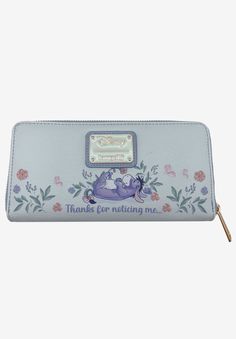 This wallet features a graphic print of Eeyore sitting in a field of flowers and butterflies on one side. The backside shows a graphic print of Eeyore laying playing in flowers with the text "Thanks For Noticing Me...".Zip-around main closure with Eeyore's tail as the zip pull.Seven (7) card pockets plus a window ID Card pocket.Zippered coin pouch and two additional billfold /cash pockets. Lined with a blue pastel background.Clutch wallet, Saffiano faux leather.Wallet folded measures approximate Eeyore Tail, Sitting In A Field, Disney Prices, Disney Eeyore, A Field Of Flowers, Platinum Credit Card, Disney Images, Field Of Flowers, Flat Dress Shoes