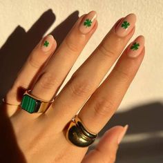 Amazing St. Patrick’s Day Nail Designs To Try This Year - The Girly System Nails With Plants, Brown Winter Nails, Summer Nail Designs 2022, Pastel Summer Nails, Summer Nail Polish Colors, Plaid Nail Designs, Nail Designs 2022