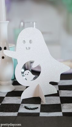 Little boo is almost due decorations! The sweetest spooky - cute halloween baby shower decorations including this cute glittery pregnant ghost! #littleboo #babyshower #halloweenbaby Cute Fall Gender Reveal Ideas, Baby Shower Themes Halloween, Ghost Gender Reveal Cake, Peek A Boo Baby Shower Ideas, Fall Theme Maternity Shoot, Ghost Themed Baby Shower Ideas, Halloween Boy Baby Shower Ideas, A Little Boo Is Almost Due Baby Shower Ideas, Twin Halloween Baby Shower Ideas