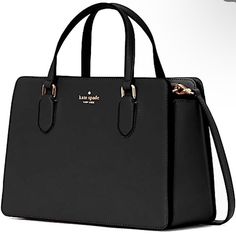 Black Kate Spade Hand/Shoulder Bag Kate Spade Bag Black, Kate Spade Purse Black, Large Handbags, Kate Spade Purse, Kate Spade Handbags, Black Crossbody, Kate Spade Bags, Kate Spade Bag, Barley