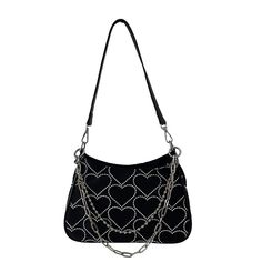 black chain mini bag boogzel apparel Indie Aesthetic Outfits, Y2k Heart, The 90s Fashion, 90s Y2k Fashion, Jeans Patchwork, Trendy Tank Tops, Aesthetic Stores, Chain Belts, Aesthetic Look