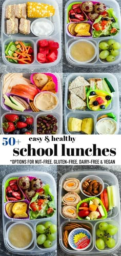 an image of healthy school lunches in plastic containers