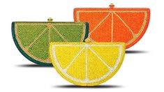 Sometimes you just gotta slow down and take life one slice at a time. Squeeze the day and celebrate the simple things that bring you joy by pairing this citrus fruit clutch with fresh spring or sunny summer outfits. Inspired by Miss Bessie's fruit bowl, this mini purse reminds you to always look on the bright side. When life throws you lemons (or any other fruit)...here's to lemonade! (or fruit punch) Each handmade purse arrives in an exquisite gift box with LimeLight chain delicately enclosed i Trendy Summer Clutch As A Gift, Yellow Rectangular Clutch For Summer, Yellow Rectangular Summer Clutch, Orange Summer Bag For Gift, Green Beach Clutch For Summer, Green Summer Beach Clutch, Green Clutch For Everyday Use In Summer, Satin Duster, Squeeze The Day