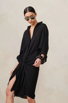 Dresses – Urban Zen Chic Belted Shirt Dress For Evening, Chic Summer Shirt Dress With Belt, Elegant Black Shirt Dress With Tie Waist, Urban Zen, Brand Shop, Urban Dresses, Discover The World, Lifestyle Brand, Jewelry Bags