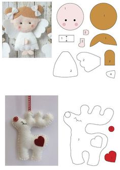 the paper doll is next to an ornament and other crafting supplies for kids