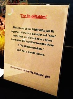 there is a sign that says the giftables on display in front of it