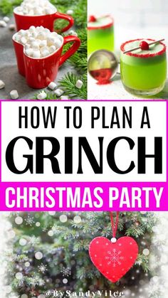 how to plan a grin christmas party with drinks and marshmallows in red mugs