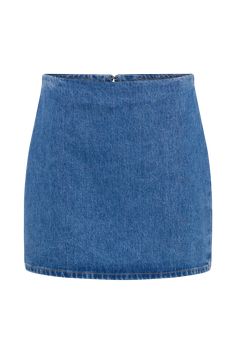 For walks into the sunset.Discover the ELLIE Denim Mini Skirt, a versatile and stylish addition to your wardrobe. Crafted with a side zip for easy wear, this skirt boasts an A-line silhouette that flatters the figure. With its mid-rise waist and mini length, it offers a trendy and youthful look suitable for various occasions. Elevate your ensemble with the Ellie Denim Mini Skirt, perfect for adding a touch of casual chic to your outfit rotation. Pair with the Ellie Denim Short Sleeve Top for a m