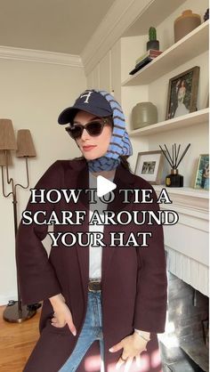 Rebecca Kahane Pankow on Instagram: "How to tie a scarf around your hat. Will you be trying this method?" How To Tie A Scarf, Swimsuit Coverup Ideas, Silk Chiffon Scarves, Tie Scarf, Faded Jeans, Fashion Hacks