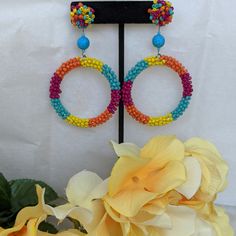 Put a drop of essential oil on each porous, aqua colored Lava beads to diffuse your oils all day. Summer Multicolor Hypoallergenic Earrings, Fun Multicolor Hypoallergenic Jewelry, Summer Hypoallergenic Multicolor Jewelry, Bohemian Multicolor Hypoallergenic Earrings, Colorful Hypoallergenic Dangle Jewelry, Multicolor Circle Earrings For The Beach, Multicolor Circular Earrings For Beach, Multicolor Circle Earrings For Beach, Multicolor Circle Earrings For Party