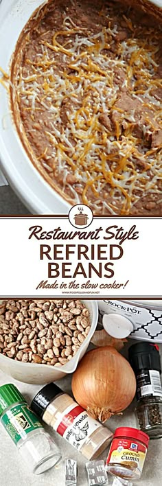 an image of baked beans in a casserole dish with the title above it