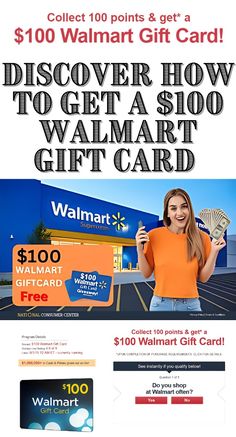 the walmart gift card is on sale for $ 100