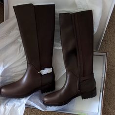 Nwt Giani Berini Chocolate Brown Riding Boot. Never Worn. New In Box. Too Narrow For Me Now. Offers Will Be Considered Brown Riding Boots, Riding Boot, Me Now, Winter Rain, Chocolate Brown, Riding Boots, Rain Boots, Size 10, Women Shoes