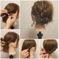 Hair Arrange, Short Hair Tutorial, Work Hairstyles, Short Wedding Hair, Long Bob Hairstyles, Cute Hairstyles For Short Hair