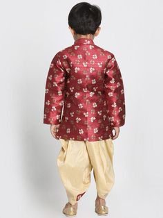 JBN CREATION Boys' Maroon Silk Blend Kurta and Dhoti Set Dress your little one in this elegant JBN CREATION Boys' Maroon Silk Blend Kurta and Dhoti Set. This set is designed to provide both comfort and style, making it perfect for special occasions and festive celebrations. The maroon kurta features intricate embroidery, adding a touch of traditional charm, while the matching dhoti ensures ease of movement. Key Features Traditional maroon kurta with detailed embroidery Comfortable and stylish si Maroon Fabric, Fabric Matching, Dhoti Pants, Detailed Embroidery, Intricate Embroidery, Fabric Silk, Cotton Silk, Set Dress, Little One