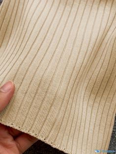 Orcajump - Off Shoulder Knitted Tube Top, Sexy Solid Tube Top For Spring & Summer, Women's Clothing Beige Ribbed Stretch Sweater, Beige Stretch Ribbed Sweater, Tube Top, Summer Women, Knit Fabric, Off The Shoulder, Off Shoulder, Women's Clothing, Clothes For Women