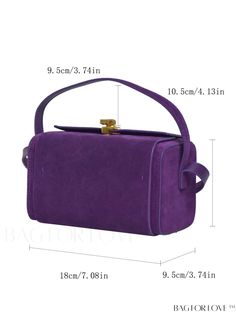 BagForLove - Stylish Mini Handbag - Adjustable Shoulder Strap for Fashion-forward Convenience Product Description Color Purple Type Box Bag Bag Size Mini Strap Type Adjustable Pattern Type Plain Closure Type Turn-lock Material Genuine Leather Size Chart INCH CM Strap Length Bag Length Bag Width Bag Height 47.2 inch 7.1 inch 3.7 inch 4.1 inch Strap Length Bag Length Bag Width Bag Height 120 cm 18 cm 9.5 cm 10.5 cm Details Pictures Similar Products h2 { text-align: center; } /* æ¢è¡ */ li{ white-space: normal; word-break: break-all; word-wrap: break-word; } .red-box { width: 100%; display: flex; flex-direction: row; flex-wrap: wrap; justify-content: center; } .red-box > div { width: 190px; height: 250px; margin: 10px; } .red-box > div > a > img { width: 190px; height: 250px; } .size-box { Handheld Box Bag With Hasp Closure For Travel, Handheld Bags With Hasp Closure For Shopping, Tote Box Bag With Hasp Closure For Shopping, Shopping Tote Box Bag With Hasp Closure, Purple Square Box Bag For Shopping, Everyday Handheld Box Bag With Hasp Closure, Rectangular Evening Bag For Shopping, Rectangular Evening Bags With Hasp Closure, Purple Square Shoulder Bag For Evening