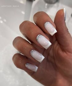 Milk White French Tip Nails, Milk French Nails, Milk Nails Design, French White Nails, Milk White Nails, Milk Nails, Kylie Nails, White French Nails, Gel Nails French