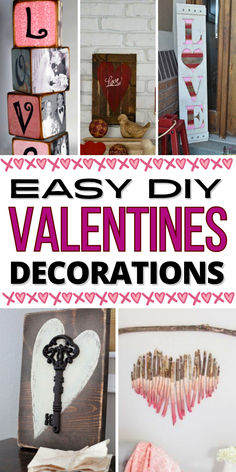 easy diy valentine's day decorations that are perfect for the home or office