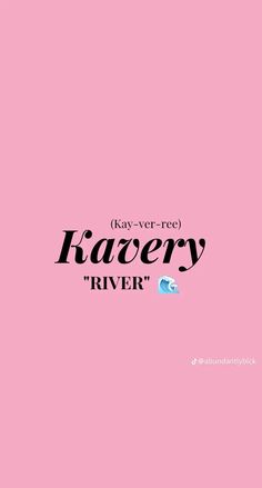 a pink background with black lettering that says river red