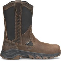 Introducing the SUBFRAME PULL ON Men’s 10” Ranch Wellington Boot (CA5555): These rugged, 10-inch waterproof boots are built for tough jobs. Men’s 10” Lightweight Waterproof Comp Toe Ranch Wellington Details Utopia Cafe Leather Upper Composite Safety Toe Cap Waterproof SCUBALINER™ Mesh Lining EVA Midsole Removable Dual Density EVA Footbed Electrical Hazard Rated Non-Metallic Shank Cement Construction Oil & Slip Resisting Rubber Outsole Composite Toe Work Boots, Wellington Boot, Waterproof Boots, Work Boots, Wellington, 10 Inch, Leather Upper, Boots, Leather