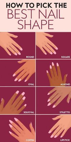 Best Nail Shape, Bentuk Alis, Idea Nail, Lipstick Nails, Different Nail Shapes, Nagel Tips, Colorful Nails, Nail Idea